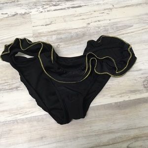 Black Ruffle Bikini Bottom
